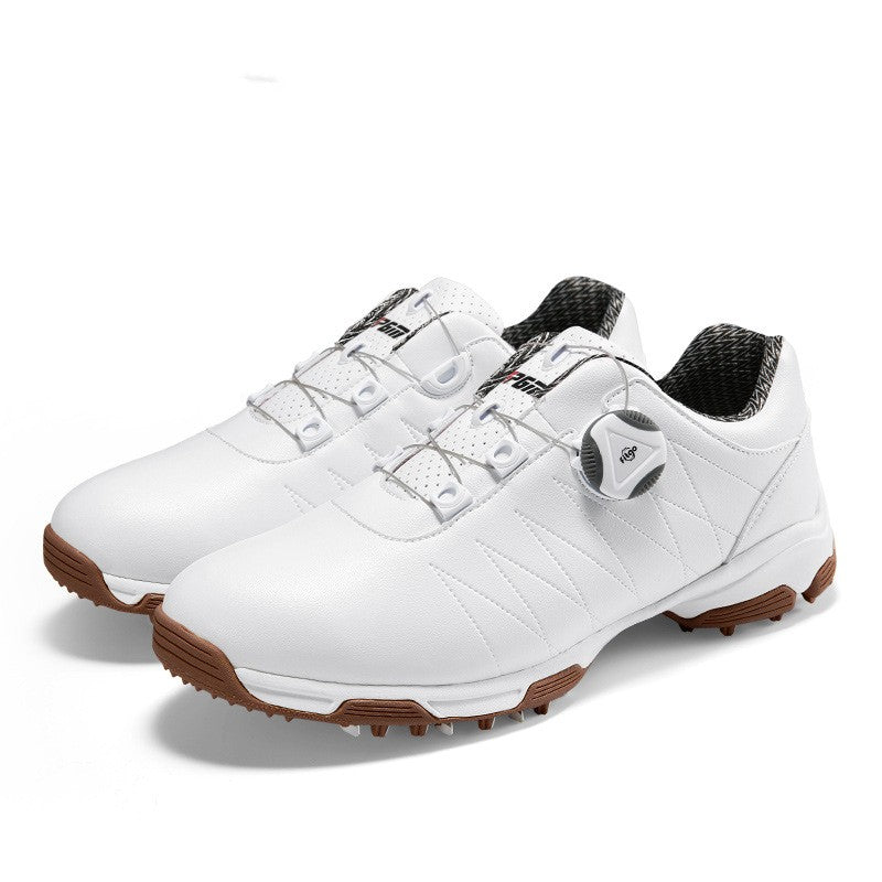 Women’s Waterproof Golf Sneakers with Spin Button And Anti-Slip Laces