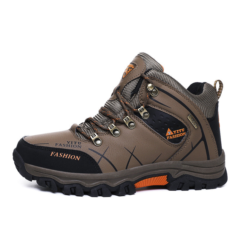 High-Top Plush Velvet Outdoor Hiking Shoes