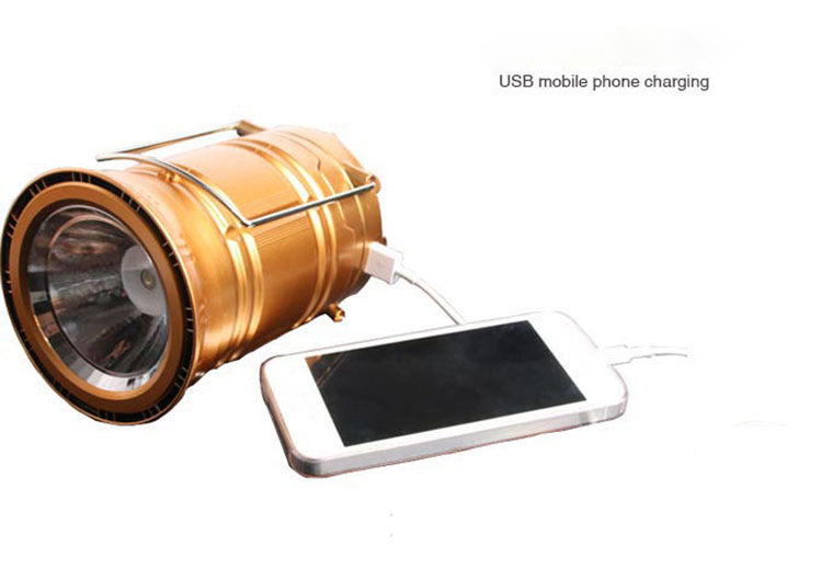 Solar Charging Multifunctional Telescopic Camping Lantern Tent Lamp