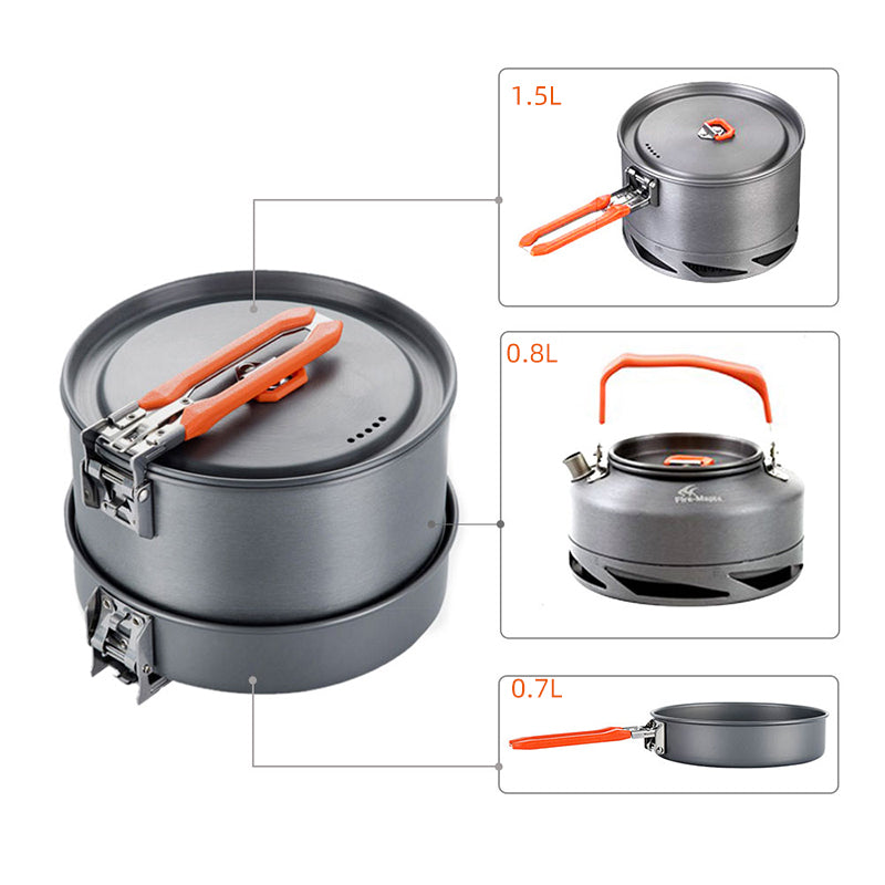 Outdoor Portable Camping Cookware Set For Picnic And Hiking