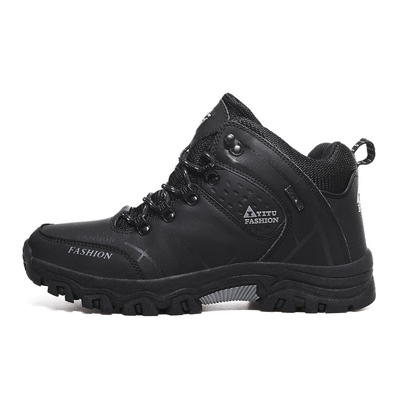 High-Top Plush Velvet Outdoor Hiking Shoes