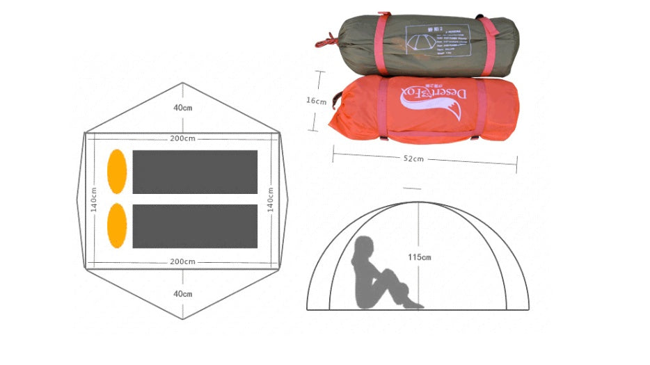 Double-Layer Sun Protection Outdoor Camping Tent
