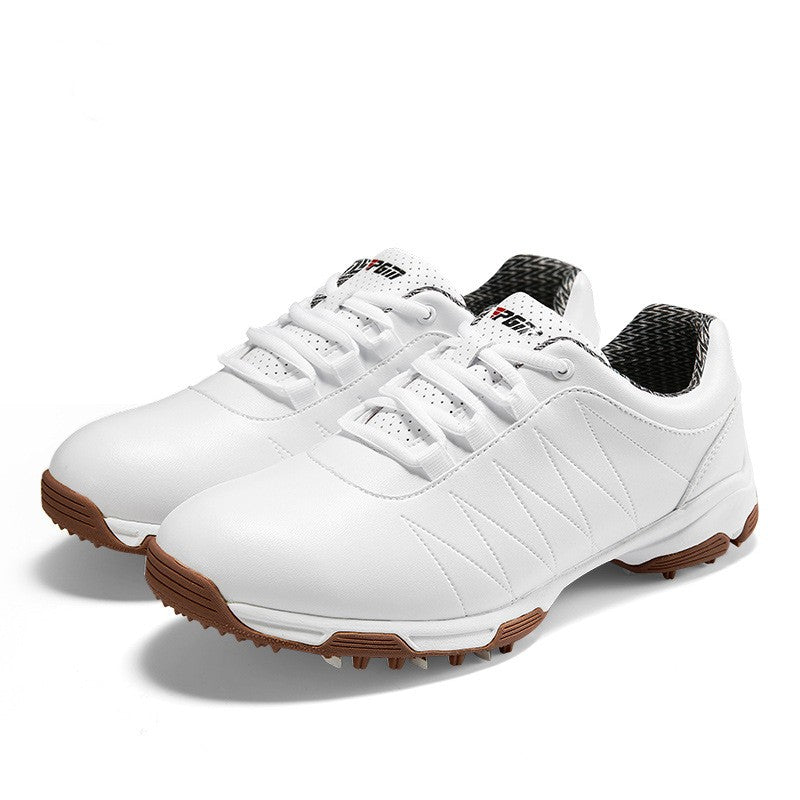Women’s Waterproof Golf Sneakers with Spin Button And Anti-Slip Laces