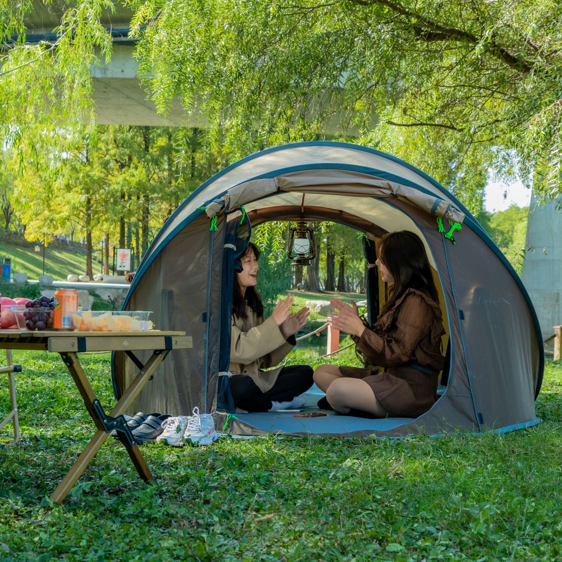 Automatic Quick-Open Single-Layer Outdoor Camping Tent