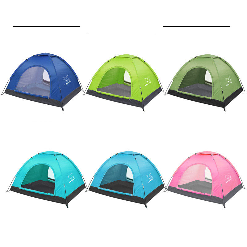 Portable Lightweight Single-Layer Waterproof Outdoor Camping Beach Travel Tent Easy Setup Family