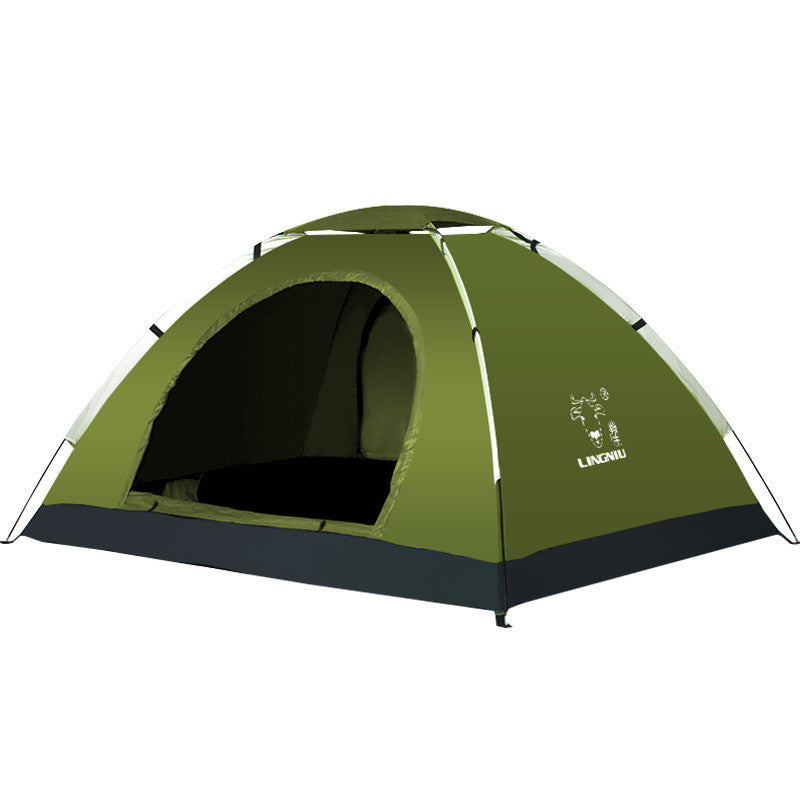 Portable Lightweight Single-Layer Waterproof Outdoor Camping Beach Travel Tent Easy Setup Family