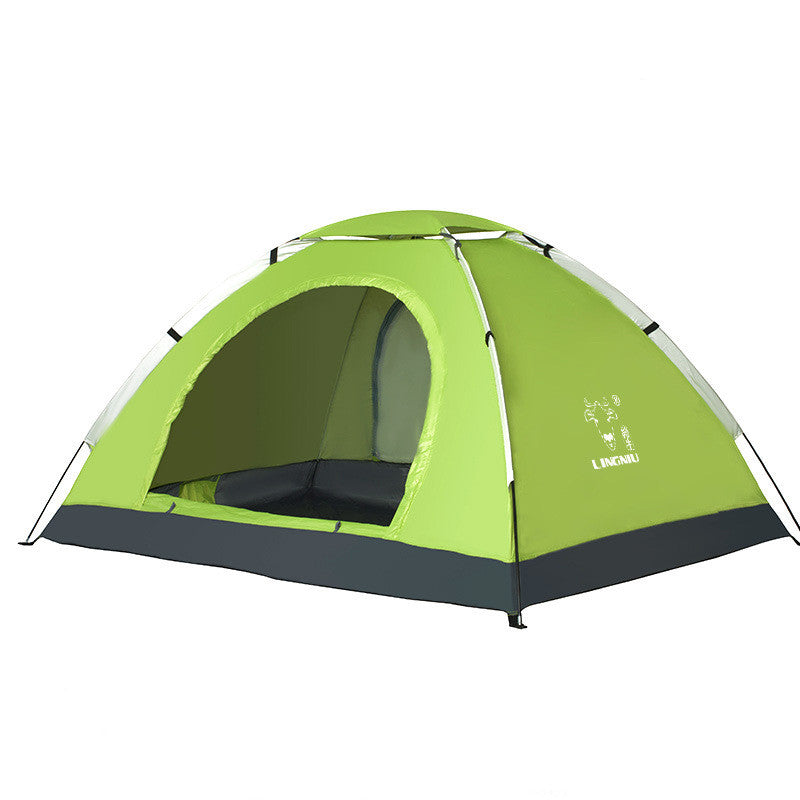 Portable Lightweight Single-Layer Waterproof Outdoor Camping Beach Travel Tent Easy Setup Family