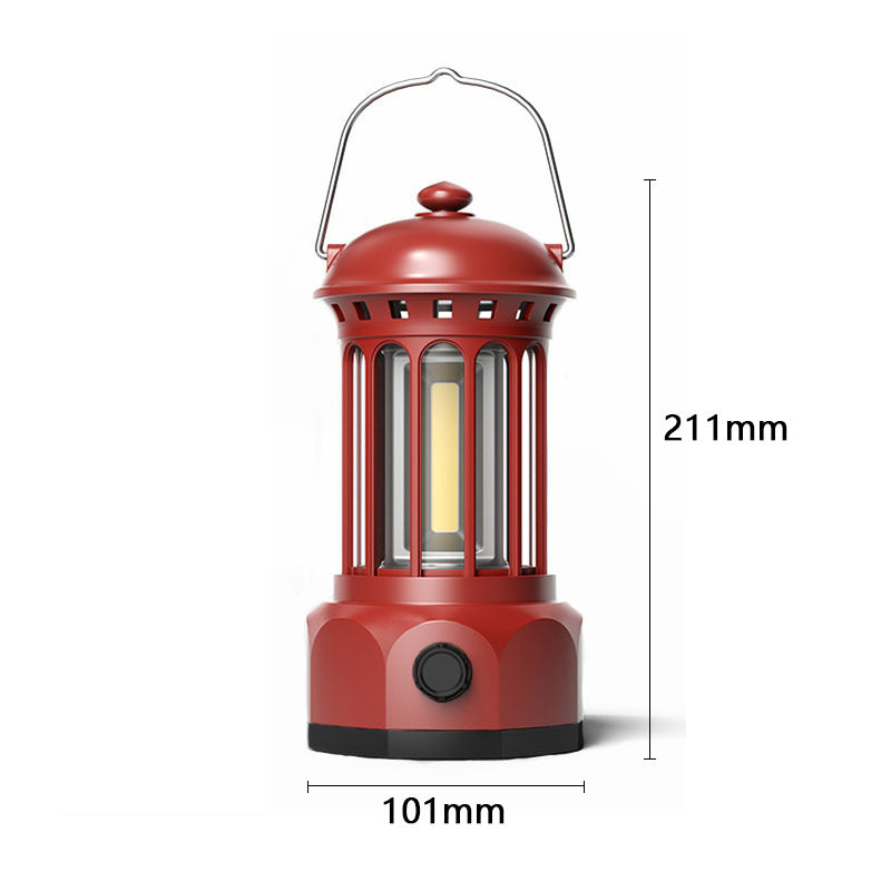 Portable COB LED Camping Lantern Retro Tent Light