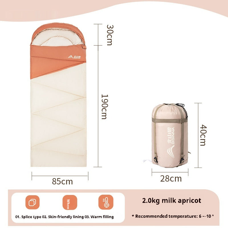 Thickened Warm Cold Protection Sleeping Bag for Outdoor Camping Travel