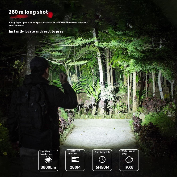 Long-Range Strong Beam LED Flashlight For Camping And Outdoor Use