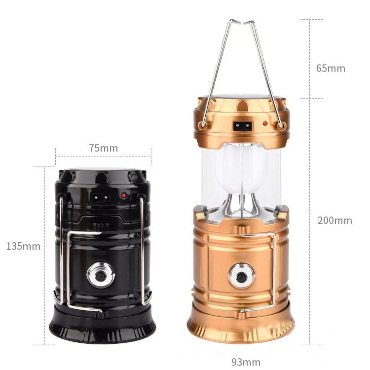 Solar Charging Multifunctional Telescopic Camping Lantern Tent Lamp