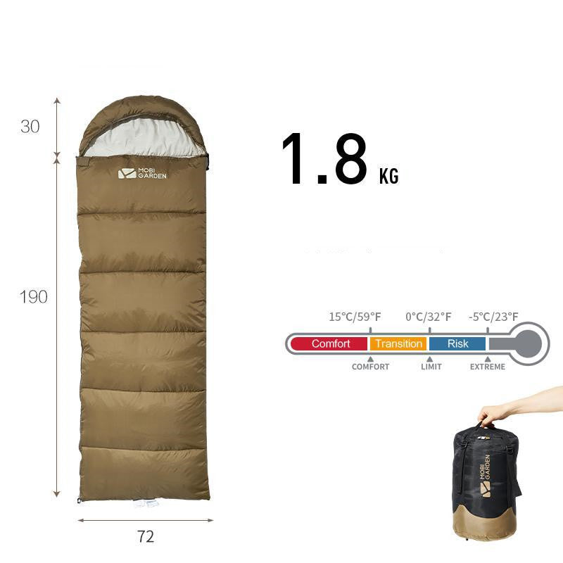 Mummy Style Thickened Winter Sleeping Bag for Outdoor Camping Use