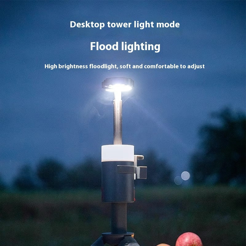 Portable Aluminum Alloy Camping Lantern with Telescopic Bracket