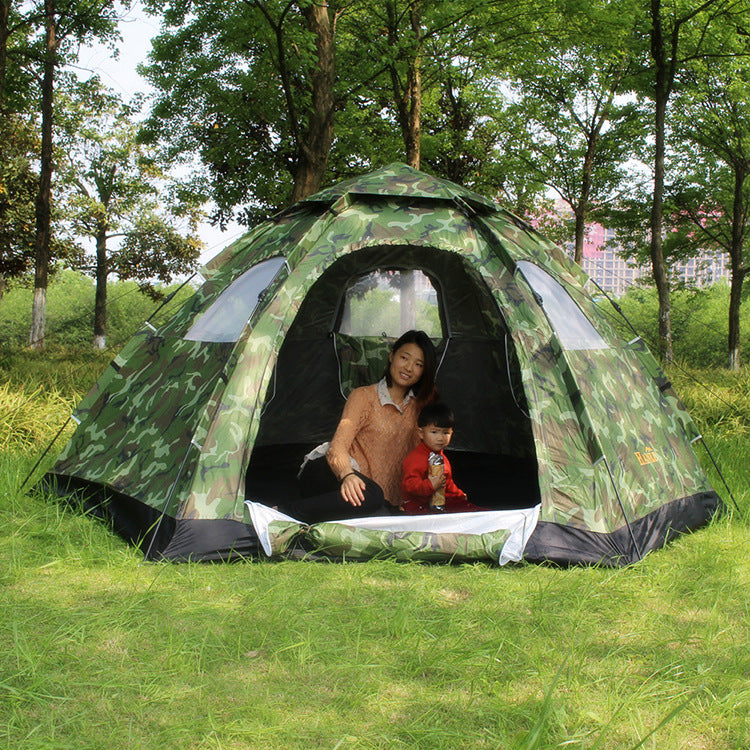 Automatic Large Capacity Single-Layer Outdoor Camping Tent for 6–8 People Factory Direct