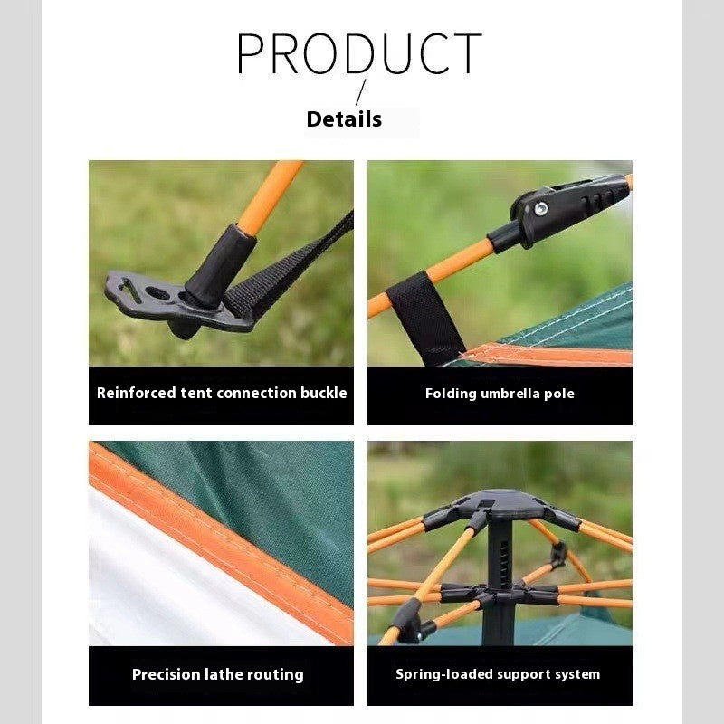 3-4 Person Automatic Double-Layer Outdoor Camping Tent Rain And Sun Protection