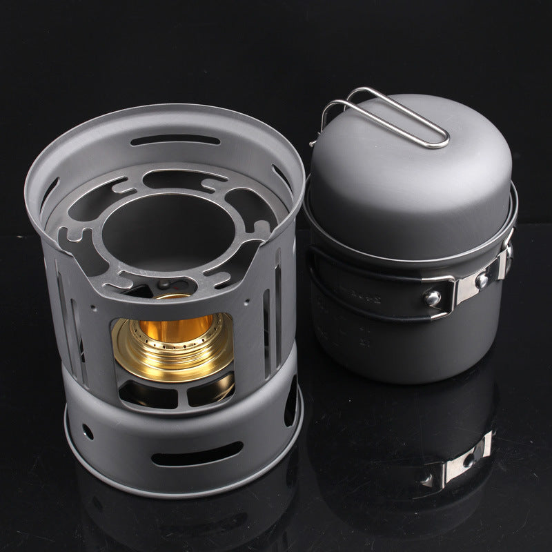 Aluminium Alloy 7-Piece Portable Camping Cookware Set For Hiking Picnic