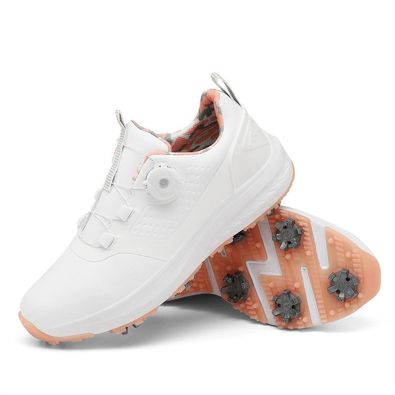 Couple Waterproof Spiked Golf Shoes for Track Use