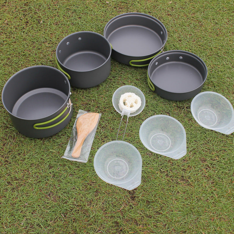 Outdoor Portable Non-Stick Camping Cookware Set For 2-3 People
