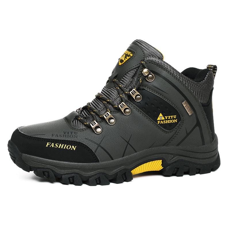 High-Top Plush Velvet Outdoor Hiking Shoes