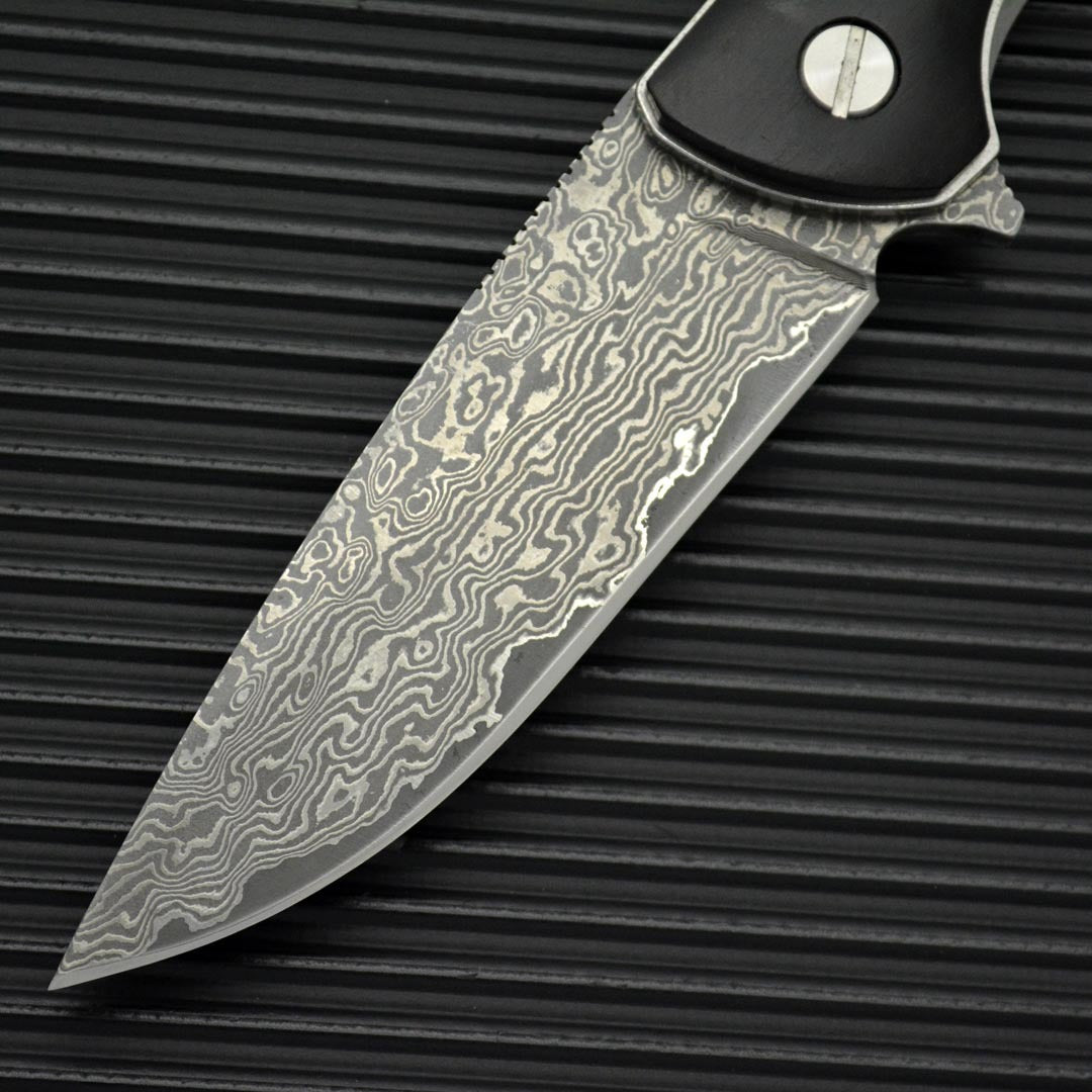 Damascus Steel Folding Outdoor Knife