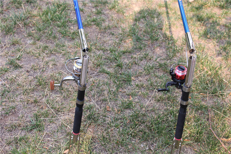 Automatic Spring Fishing Rod Set With Support Stand And Full Accessories Package