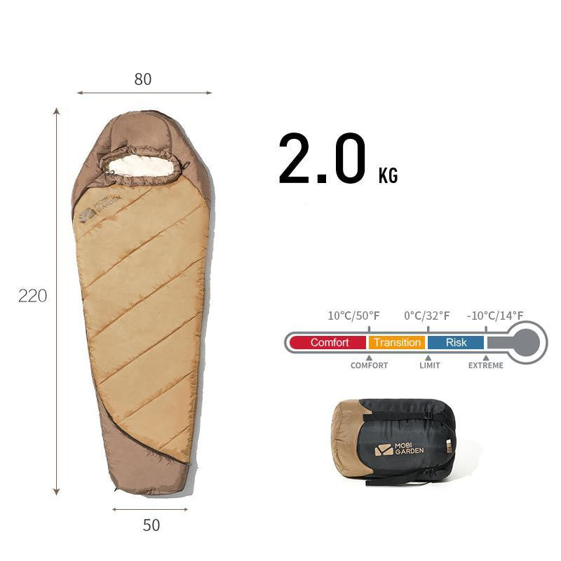 Mummy Style Thickened Winter Sleeping Bag for Outdoor Camping Use