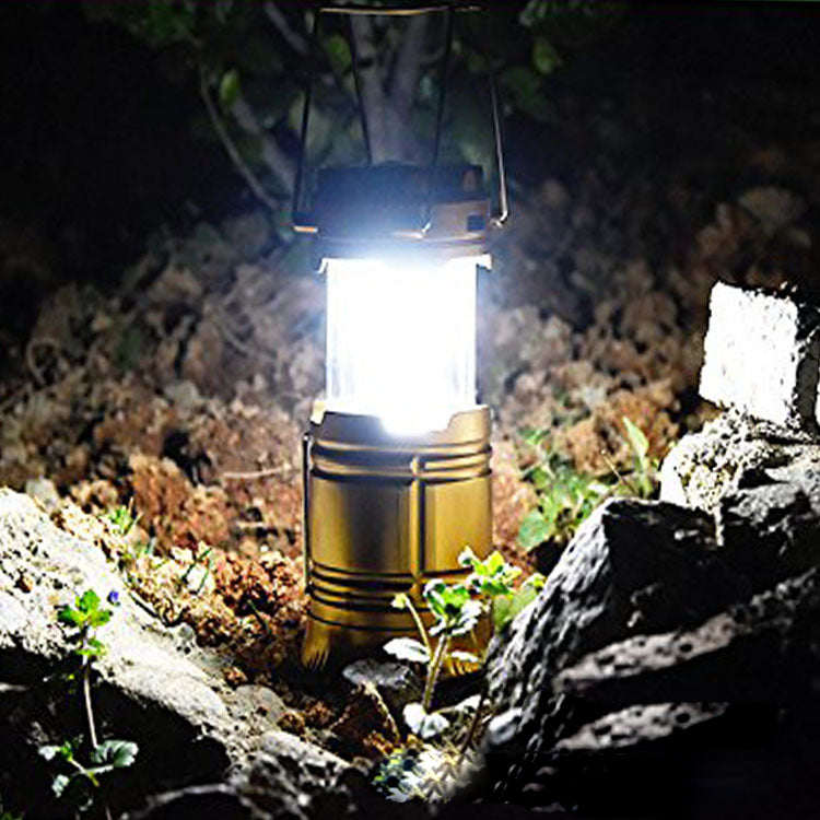 Solar Charging Multifunctional Telescopic Camping Lantern Tent Lamp