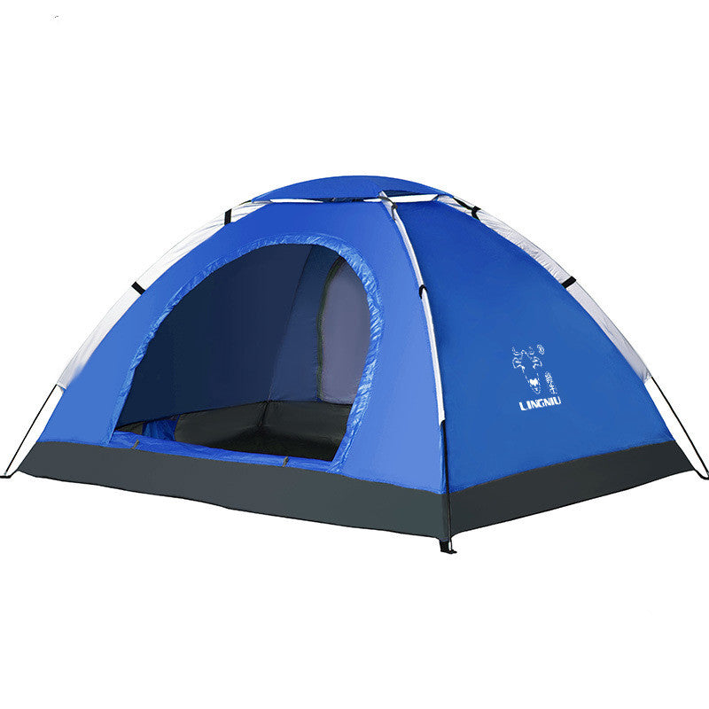 Portable Lightweight Single-Layer Waterproof Outdoor Camping Beach Travel Tent Easy Setup Family