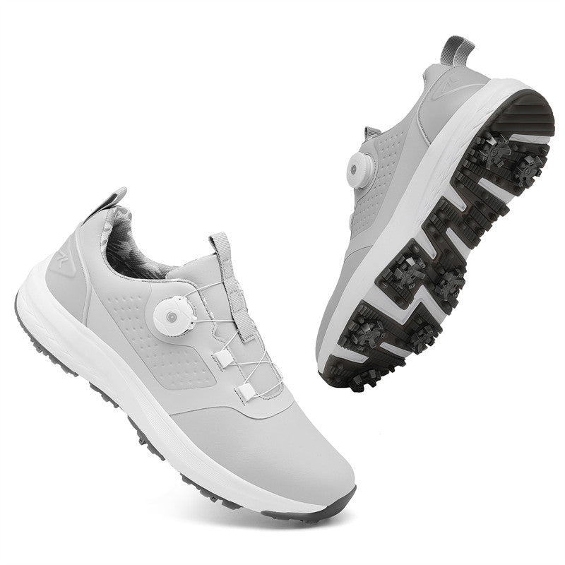 Couple Waterproof Spiked Golf Shoes for Track Use