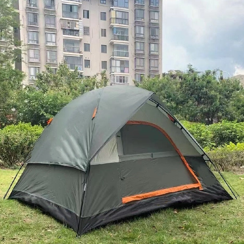 Rainproof Double-Layer Hand-Mounted Camping Tent for Family Travel