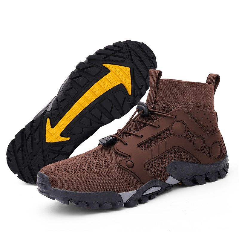 Men’s Lightweight High-Top Large Size Outdoor Hiking Shoes