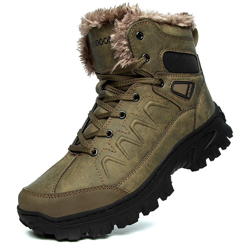 Men’s Plus Size Warm High-Top Cotton Outdoor Shoes