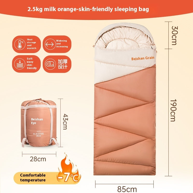 Thickened Warm Cold Protection Sleeping Bag for Outdoor Camping Travel