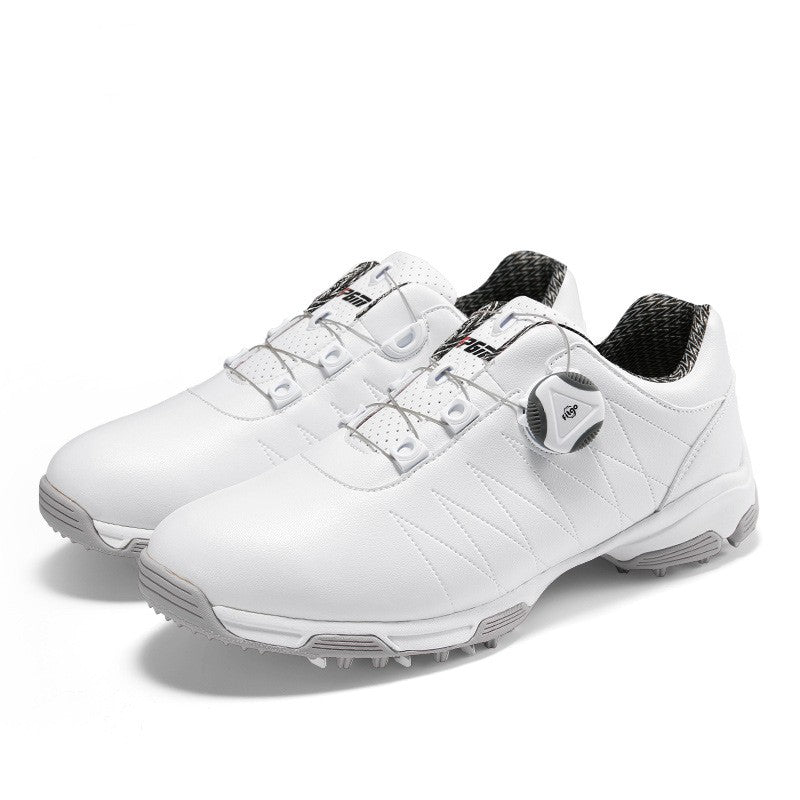 Women’s Waterproof Golf Sneakers with Spin Button And Anti-Slip Laces