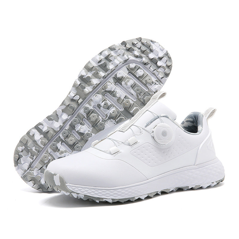 Couple Waterproof Spiked Golf Shoes for Track Use