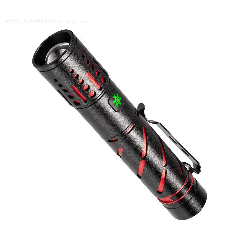 Rechargeable Zoom LED Long-Range Aluminum Alloy Flashlight