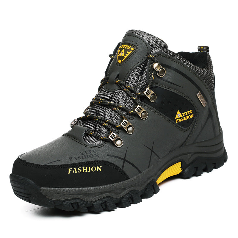 High-Top Plush Velvet Outdoor Hiking Shoes