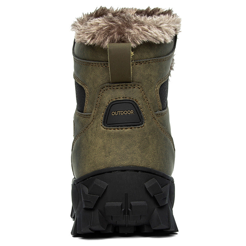 Men’s Plus Size Warm High-Top Cotton Outdoor Shoes