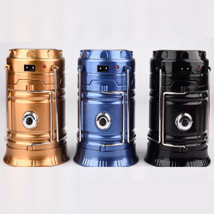 Solar Charging Multifunctional Telescopic Camping Lantern Tent Lamp
