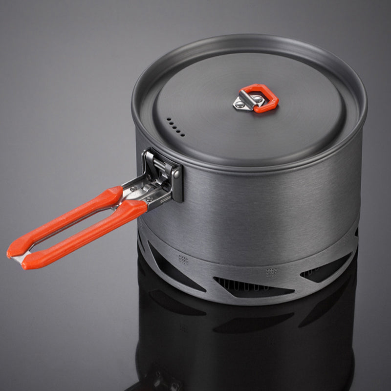 Outdoor Camping Cookware Set with Heat Exchanger Pot And Kettle