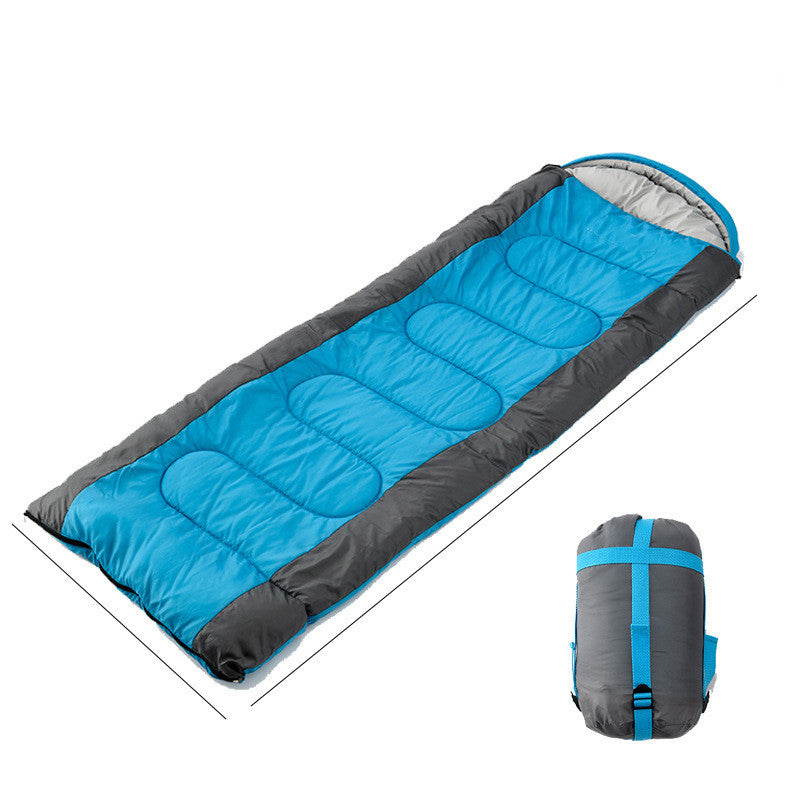 Hooded Interlocking Outdoor Camping Envelope Sleeping Bag