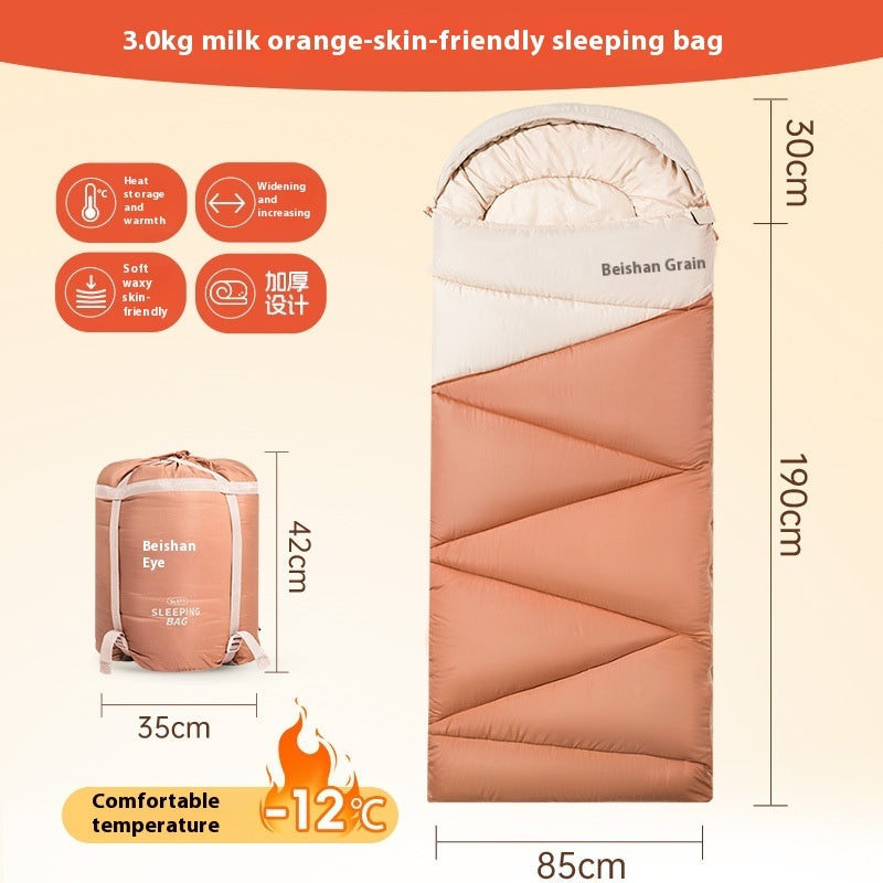 Thickened Warm Cold Protection Sleeping Bag for Outdoor Camping Travel