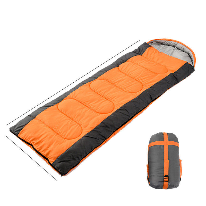 Hooded Interlocking Outdoor Camping Envelope Sleeping Bag