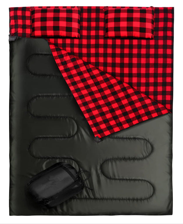 Thickened Flannel Outdoor Camping Sleeping Bag