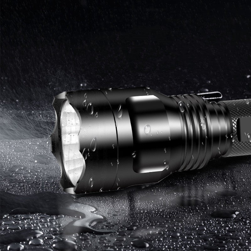 Aluminum Alloy Rechargeable Long-Range Waterproof LED Flashlight
