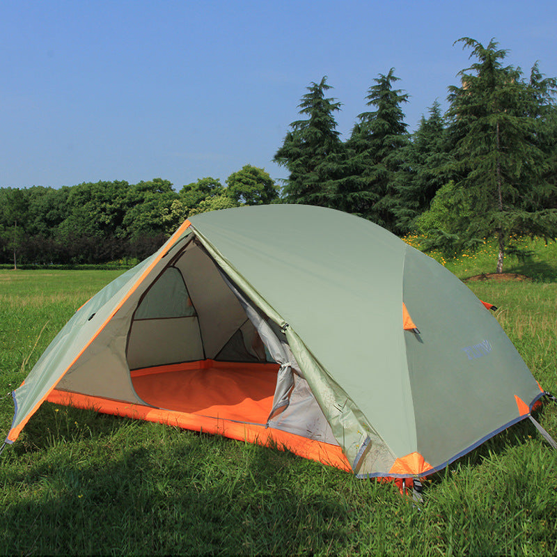 Double-Layer Aluminum Pole Outdoor Camping Tent