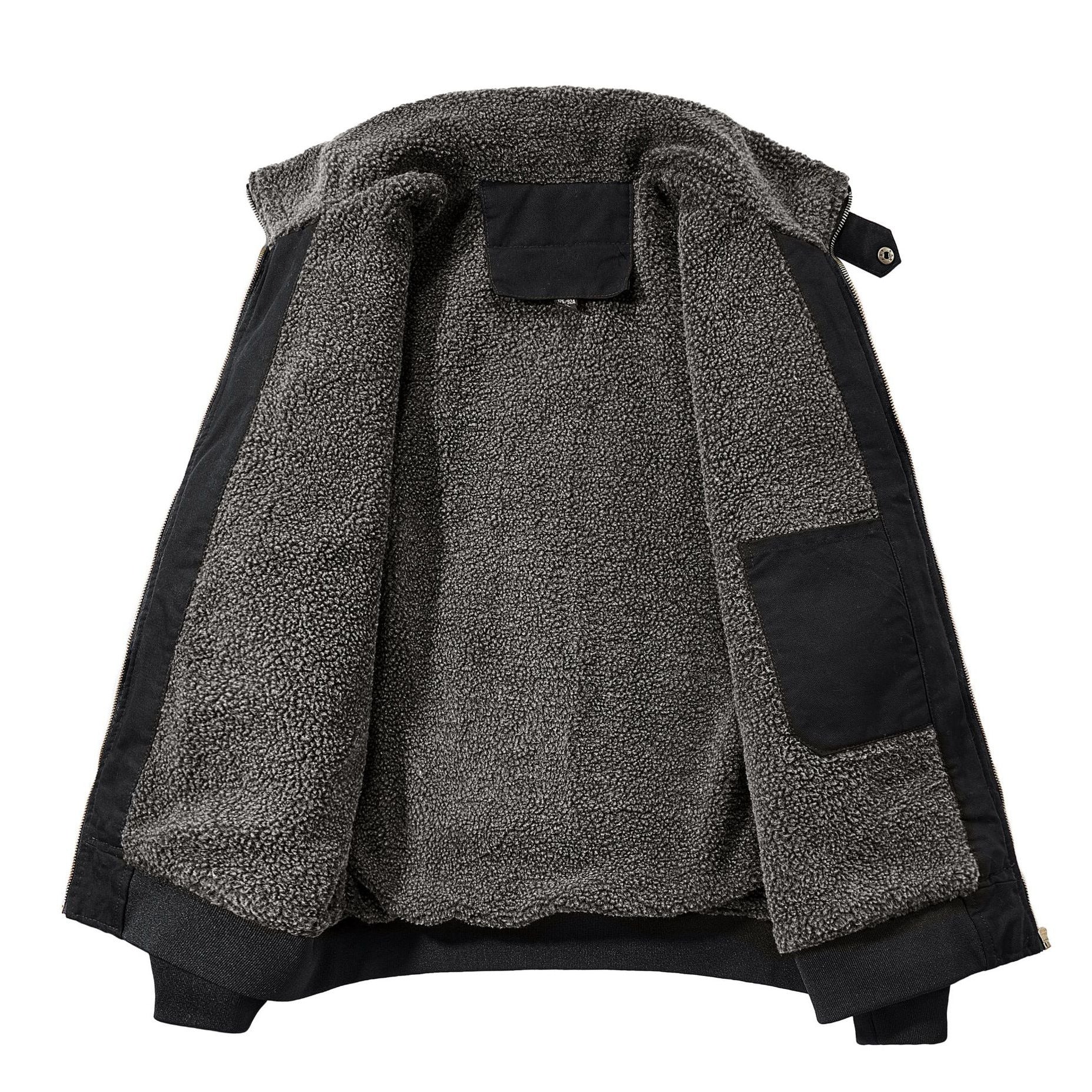 Men’s Winter Fleece-Lined Thick Cotton Jacket