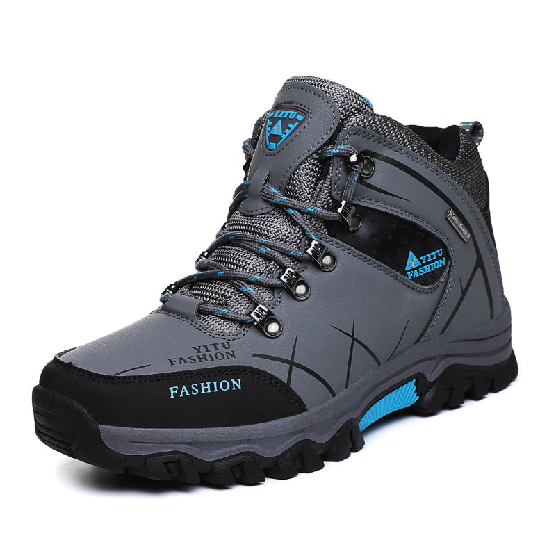 High-Top Plush Velvet Outdoor Hiking Shoes
