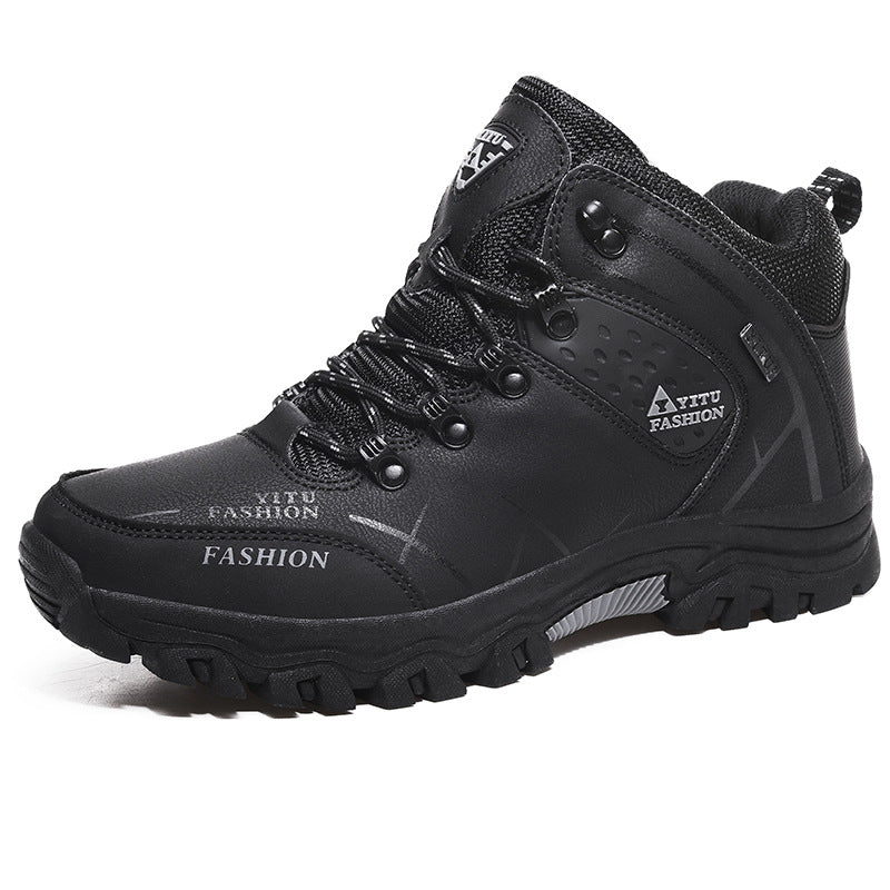 High-Top Plush Velvet Outdoor Hiking Shoes