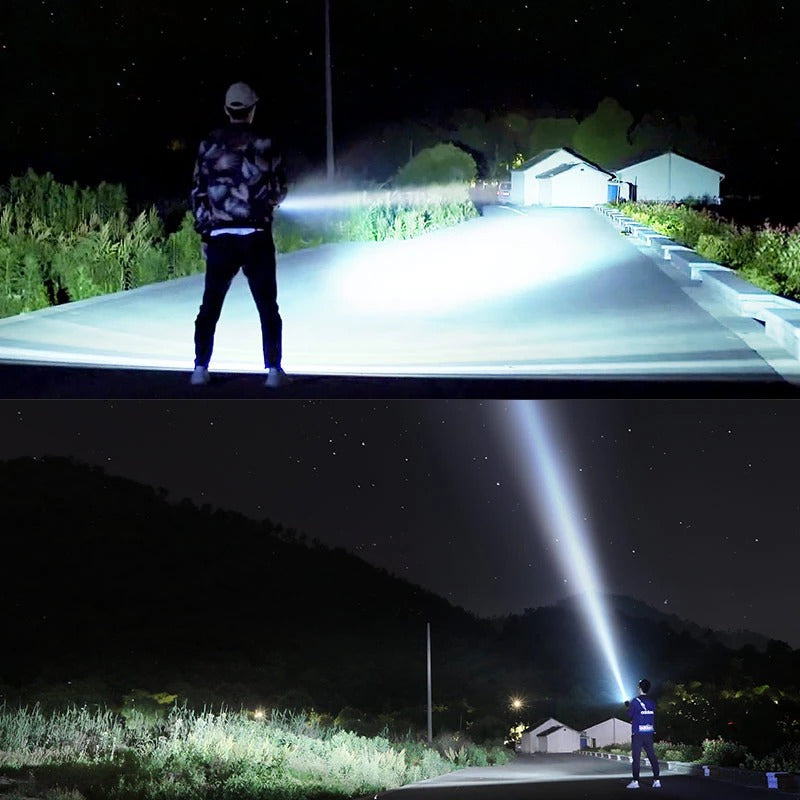 Strong Focus LED Rechargeable Super Bright Outdoor Xenon Flashlight